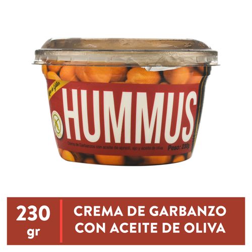 Crema de garbanzos Lubnan hummus libre de gluten - 230 g