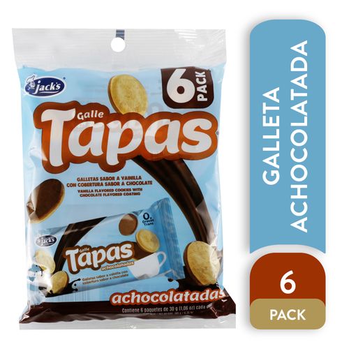 Galleta Jack's tapas achocolatadas 6 pack - 180 g