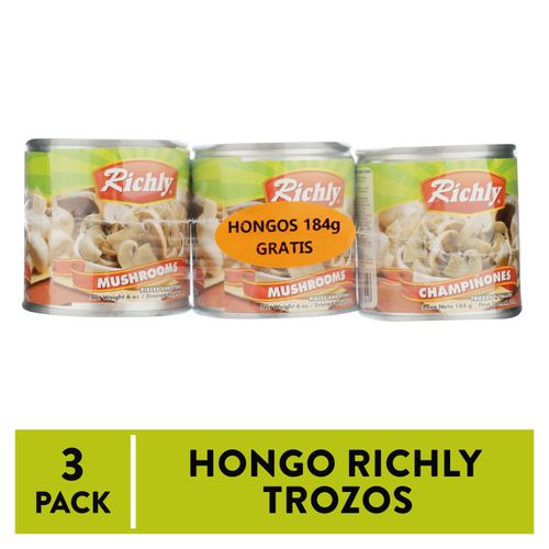 Hongos Richly en trozos 3 pack - 552 g