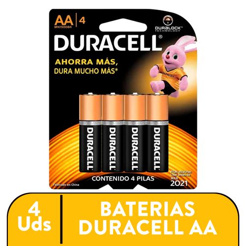 Batería Duracell Alcalina AA Basico - 4unidades