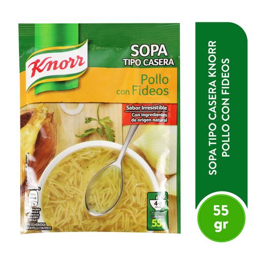 Sopa Knorr de pollo con fideos - 55 g