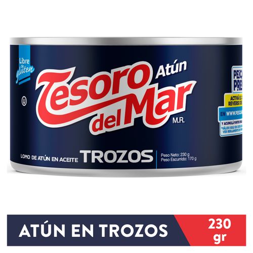Atún Tesoro Del Mar trozos lomo en aceite - 230 g
