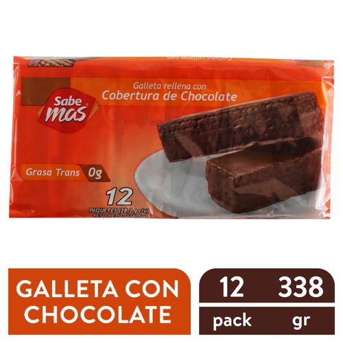 Galleta Sabemas rellena chocolate - 338 g