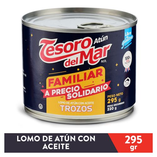 Atún Tesoro Del Mar familiar trozos en aceite de oliva - 295 g