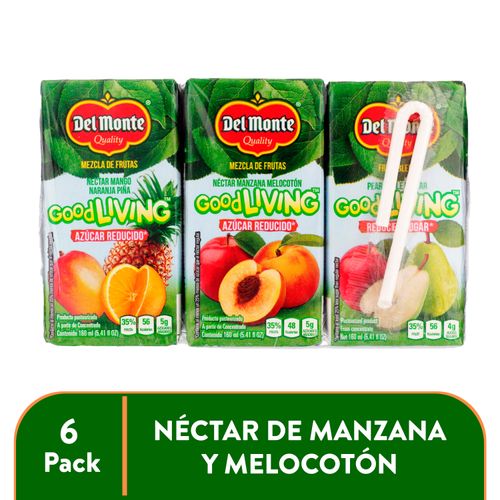 Jugo  Del Monte Néctar Goodliving 6 pack - 160 ml