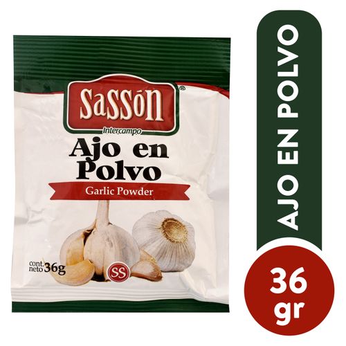 Especia Sasson Ajo Polvo Puro Sobre - 36gr