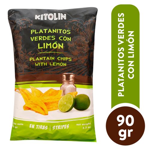 Snack Kitolin Platanito Verde Con Limón -90 g