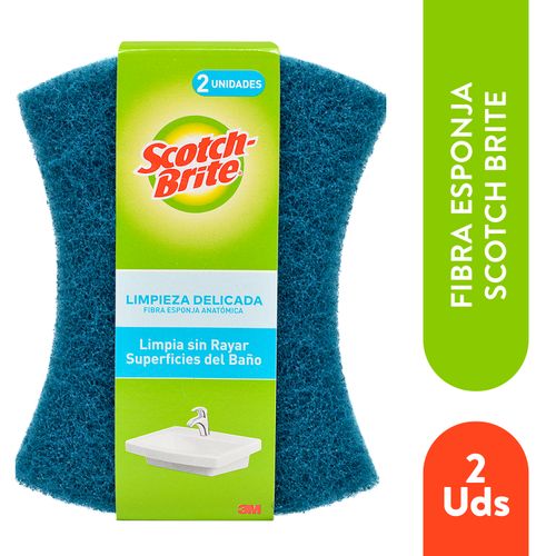 Scotch-Brite® Esponja Limpieza Delicada Cero Rayas Baño 2 und