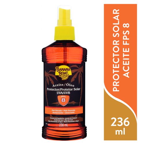 Bloqueador Banana Boat Aceite SPF8 - 236ml