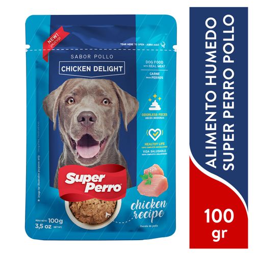 Alimento húmedo Super Perro sabor pollo - 100 g