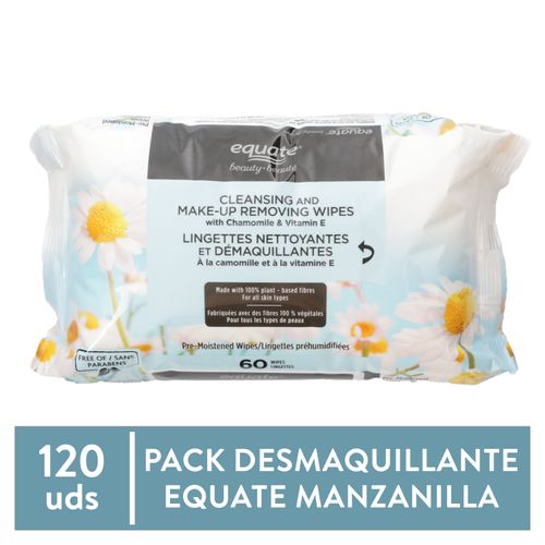 Toallitas Equate Desmaquillante 120 unidades