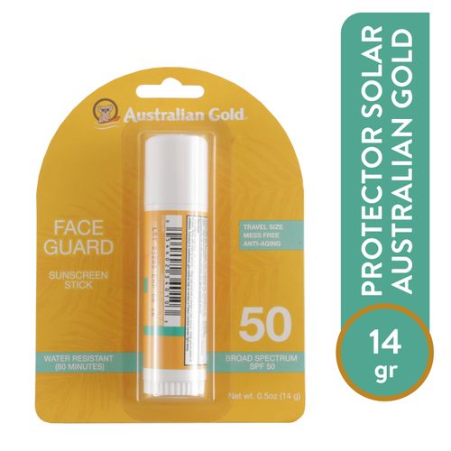 Protector Labial Australian Gold SPF50 Face Guard Stick -14 gr