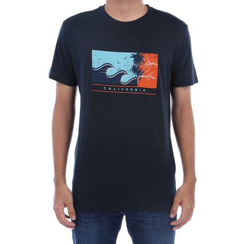 T-Shirt Ocean Pacific Para Caballero Color Navy, Cuello Redondo - Talla S-XL