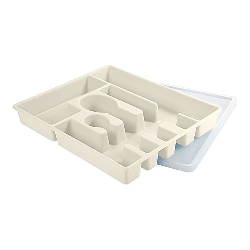 Portacubierto Guatplast  Gourmet con Tapa Guateplast color marfil - unidad