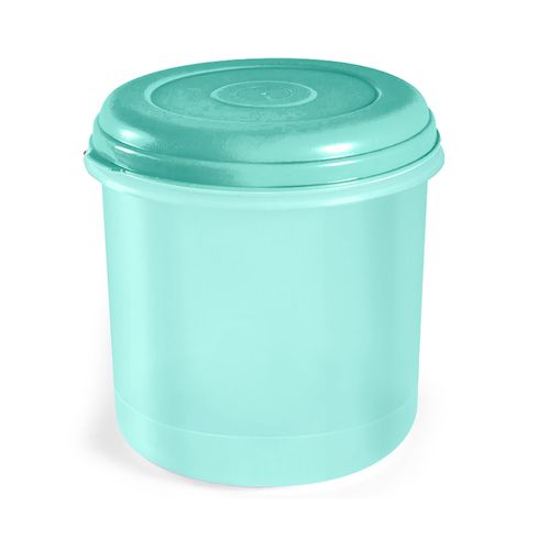 Envase Guateplast cilíndrico color aqua - 110 oz