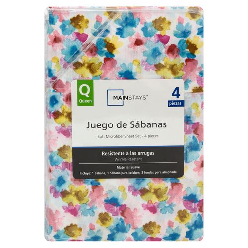 Set De Sabanas Mainstays Queen Acuarela