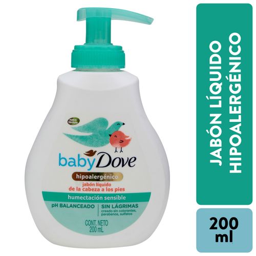 Jabón Líquido Dove Baby, Hidratante y para piel Sensible - 200ml