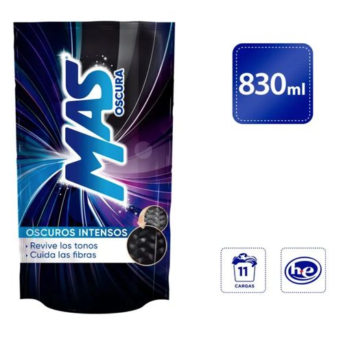 Detergente Líquido MAS Oscura -830mL