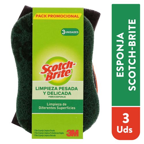 Esponja Scotch Brite color surtido - 3 uds