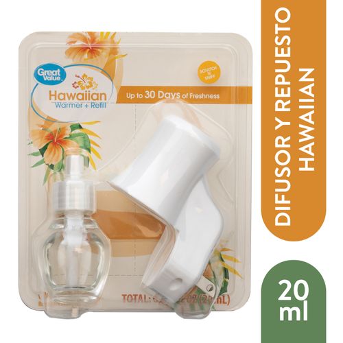 Aromatizante Great Value Difusor Y Repuesto Hawaiian -20ml