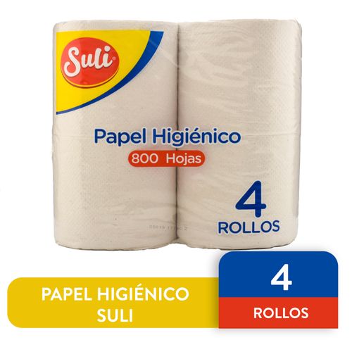 Papel Higiénico Suli 800 Hojas -4 Rollos