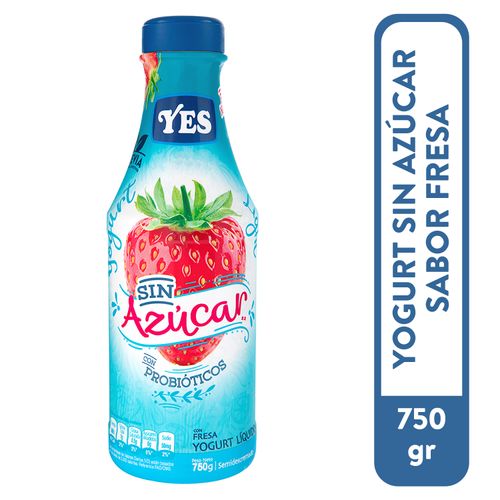 Yogurt Yes Light Líquido Sin Azúcar Fresa - 750gr