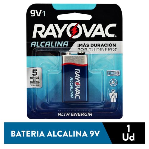 Batería Rayovac Alcalina 9 Volt - 1 Unidad