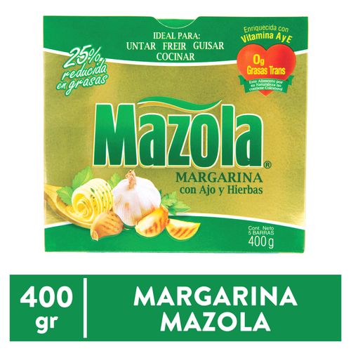 Margarina Mazola Con Ajo y Hierbas - 400 g