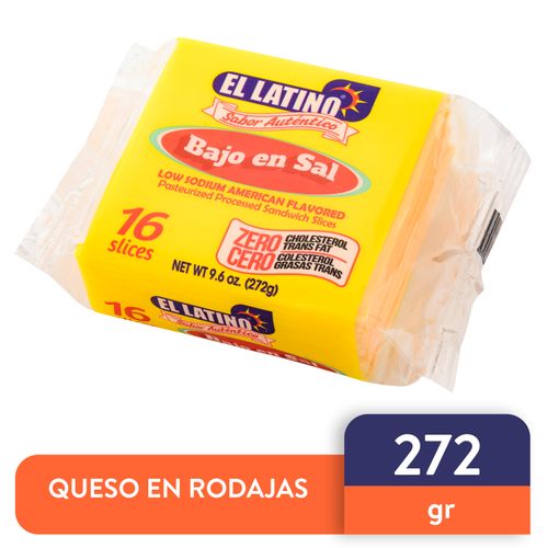 Queso El Latino en rebanadas bajo en Sal - 272 g