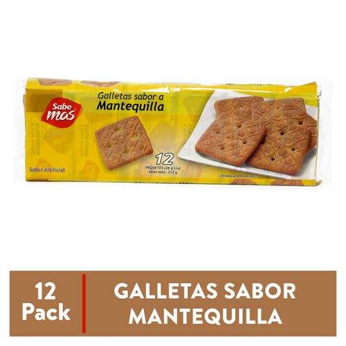 Galleta Sabemas Dulce Mantequilla 12 Unidades - 312 g