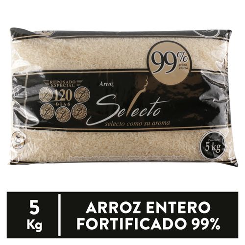 Arroz Selecto Fortificado 99% Grano Entero - 5000 g
