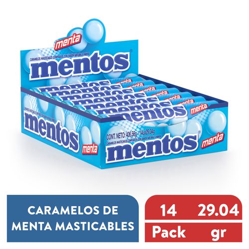 Caramelo Rollo Menta Mentos 29.04 Gr