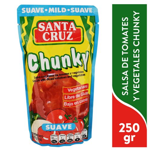 Salsa Santa Cruz chunky picante suave y libre de gluten - 250 g
