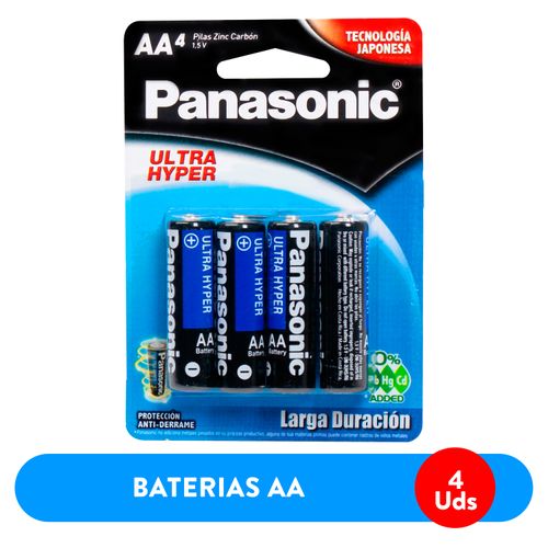 Batería Panasonic Zinc Carbon AA - 4 Unidades