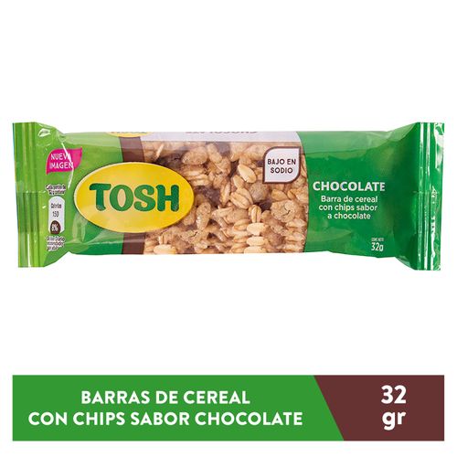 Barra de cereal Tosh sabor chocolate - 138 g
