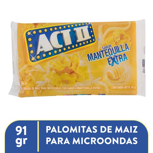 Palomitas Act II Mantequilla Extra - 91gr