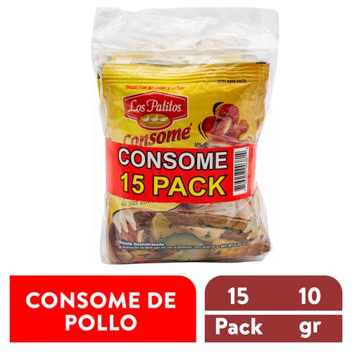 Consomé Los Patitos de pollo 15 pack - 150 g