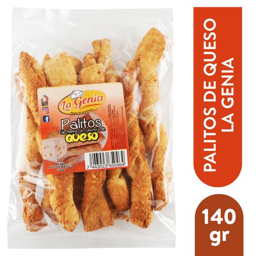 Palitos La Genia con cobertura de queso - 140 g