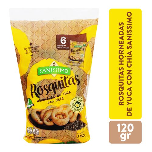 Rosquitas Saníssimo horneada de yuca y chía - 120 g