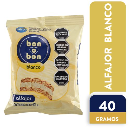 Alfajor Bon o Bon blanco -40 g