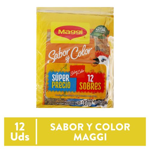 Sazonador Maggi Sabor Y Color 12 Pack -120 gr