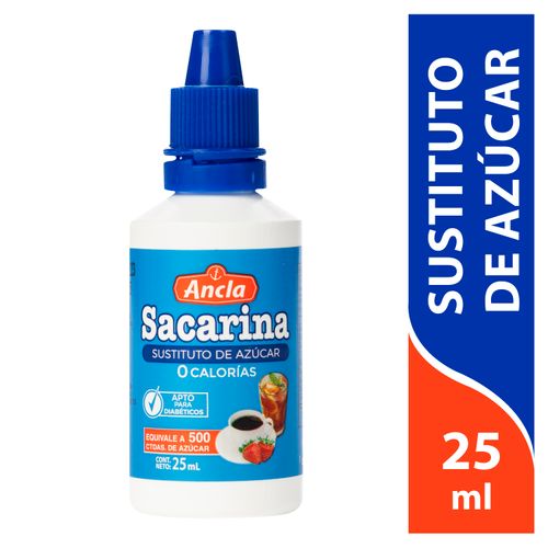 Sacarina Ancla, Sustituto De Azúcar - 25ml