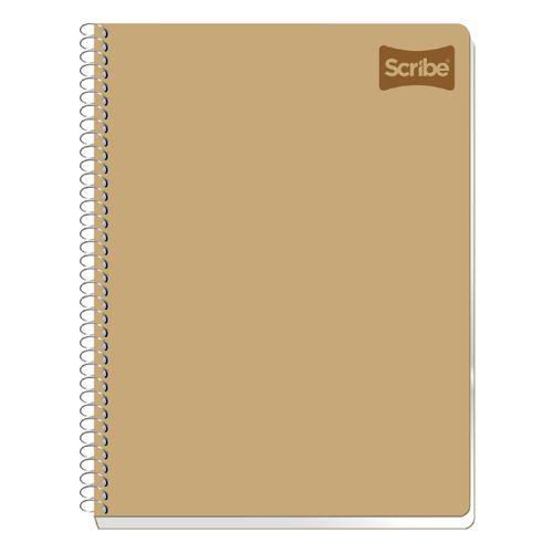 Cuaderno Scribe espiral sencillo Steno Kraft - 70 hojas