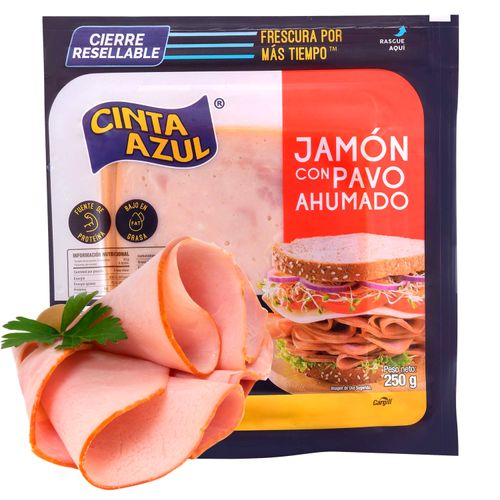 Jamón Cinta Azul Con Pavo Ahumado - 250g