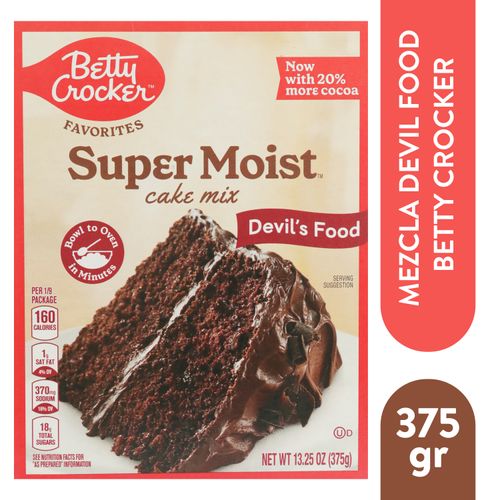 Mezcla para queques Betty Crocker chocolate- 375 g