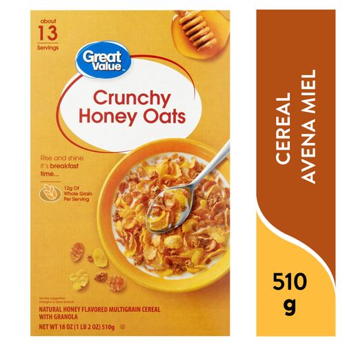 Cereal Great Value Avena Miel - 510 g