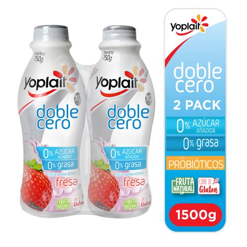 2 Pack Yogurt Yoplait Light Fresa -1.5Kg