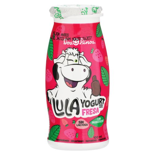 Yogurt Lula sabor fresa sin lactosa - 100 ml