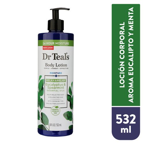 Loción corporal Dr Teal´s algas marinas y menta verde - 532 ml