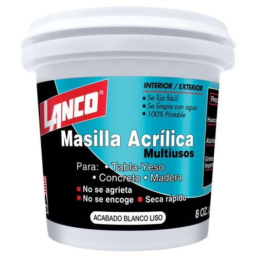 Masilla Lanco Color Blanco Multiusos- 8oz